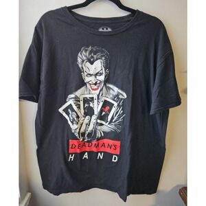 Batman Joker Deadman's Hand‎ T-Shirt XL Black DC Comics Graphic Tee